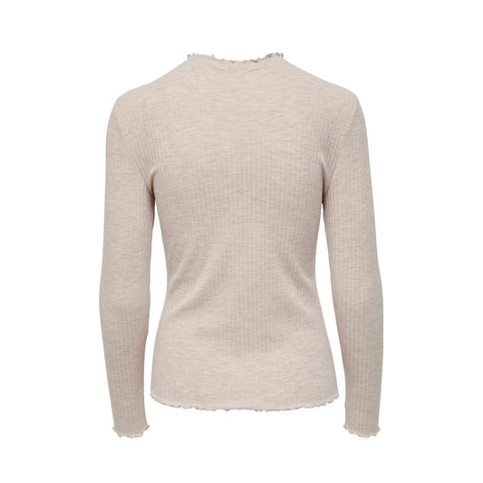 Only Beige Polyester Turtleneck