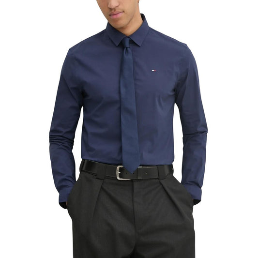 Tommy Hilfiger Jeans Blue Cotton Dress Shirt