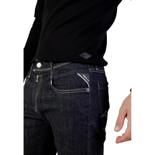 Replay Blue Cotton Skinny Jeans