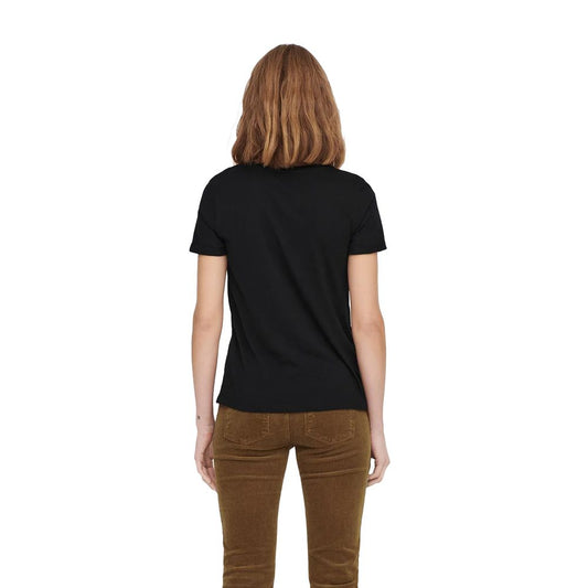 Only Black Cotton T-Shirt