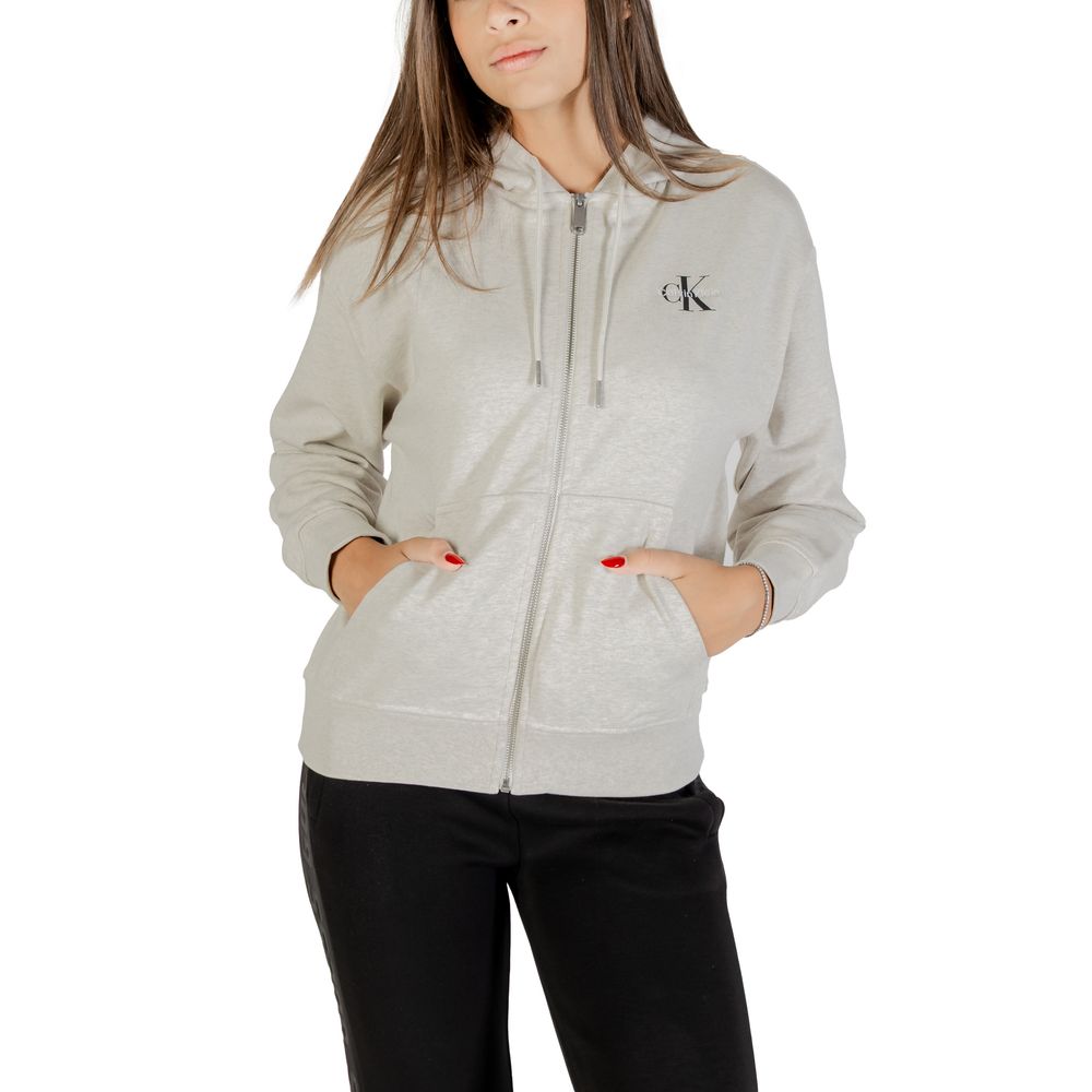 Calvin Klein Jeans Gray Cotton Hoodie