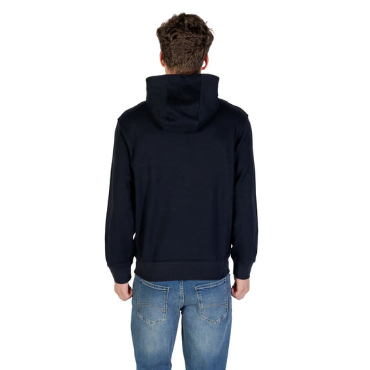 Armani Exchange Blue Cotton Hoodie