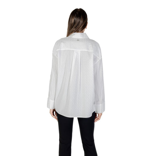 Armani Exchange White Cotton Blouse