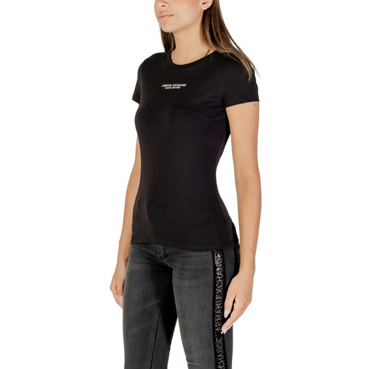 Armani Exchange Black Cotton T-Shirt