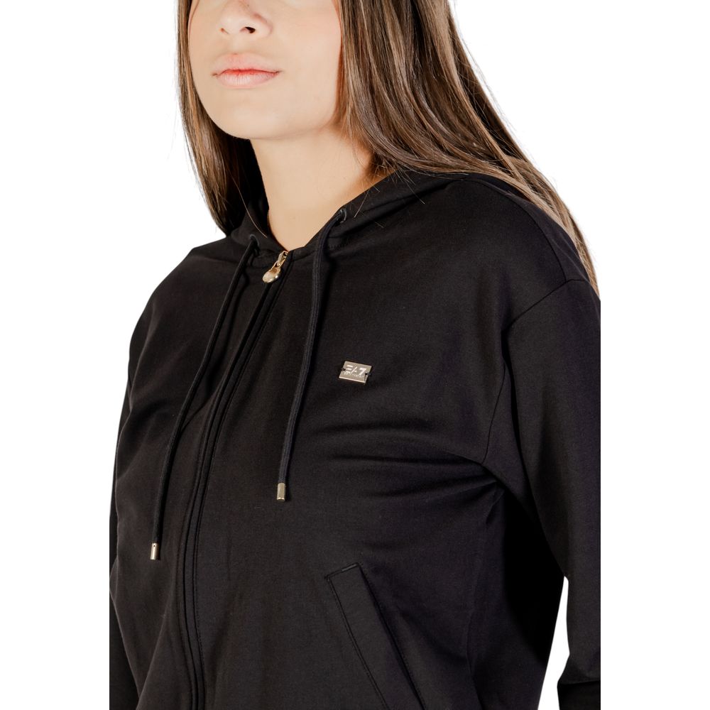 EA7 Emporio Armani Black Cotton Tracksuit