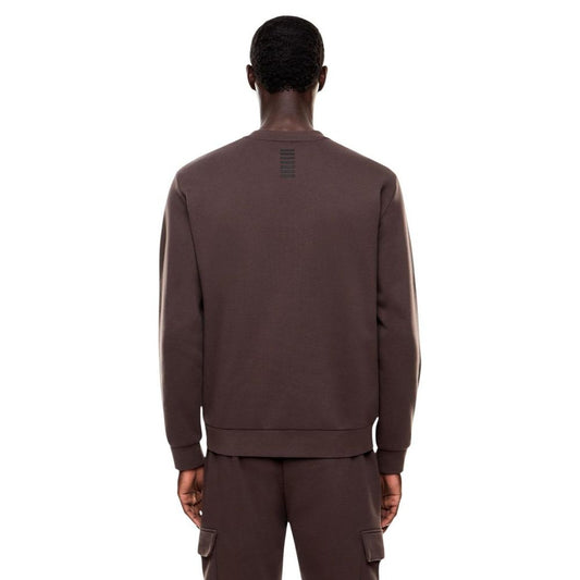 EA7 Emporio Armani Brown Cotton Sweatshirt