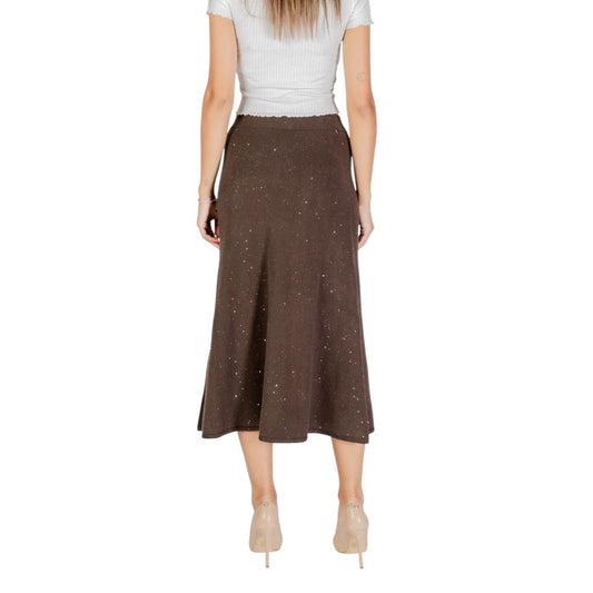 Liu Jo Brown Viscose Long Skirt