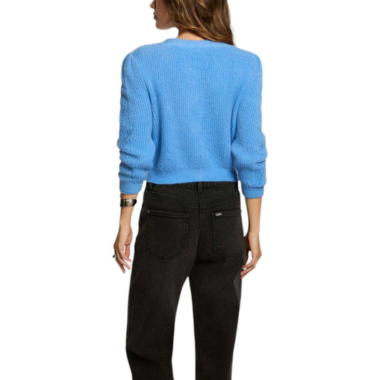 Morgan De Toi Blue Marabou Cardigan