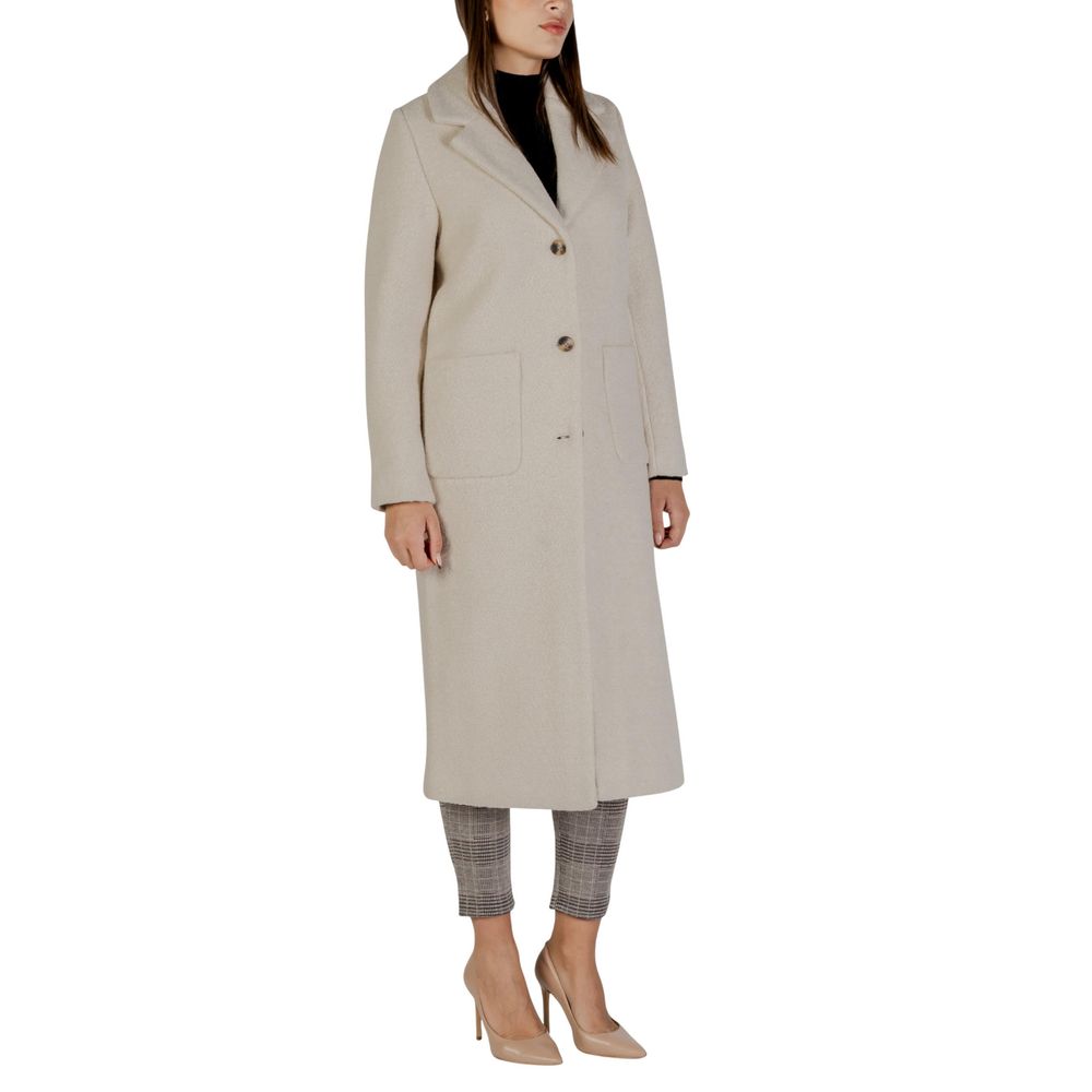 ICHI Cream Wool Coat