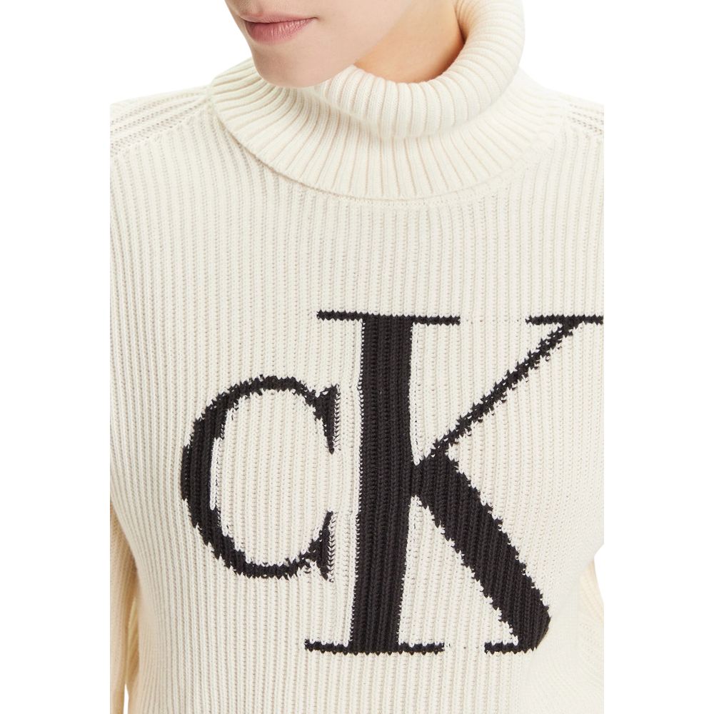 Calvin Klein Jeans Beige Cotton Sweatshirt