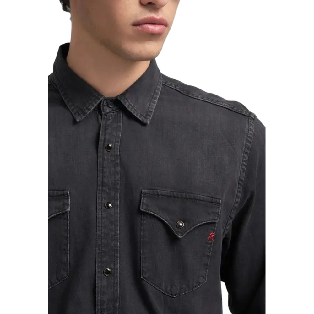 Replay Black Cotton Shirt