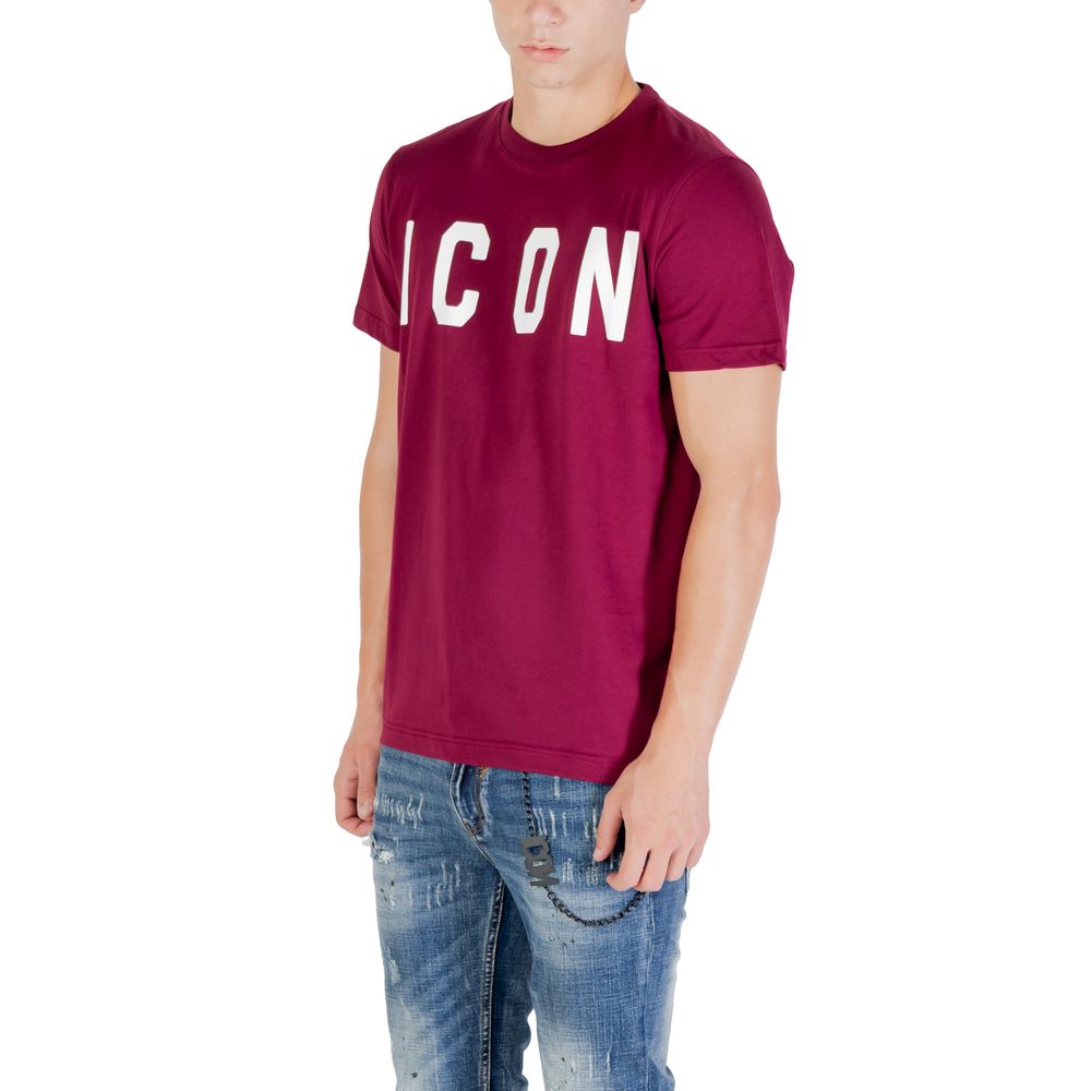 Icon Bordeaux Cotton T-Shirt
