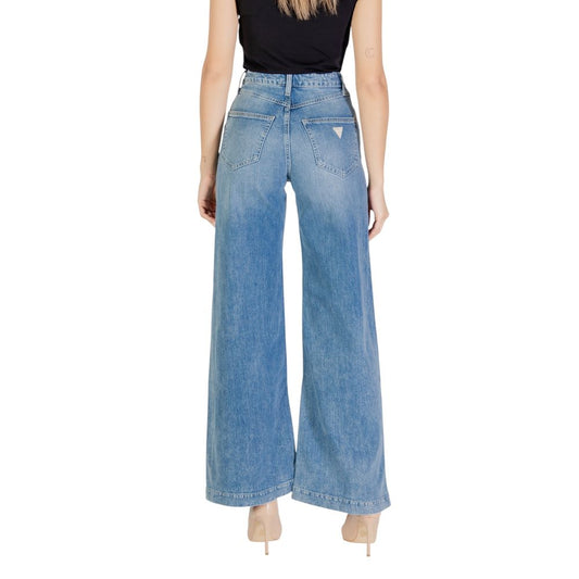 Guess Light Blue Cotton Relaxed Fit Jeans