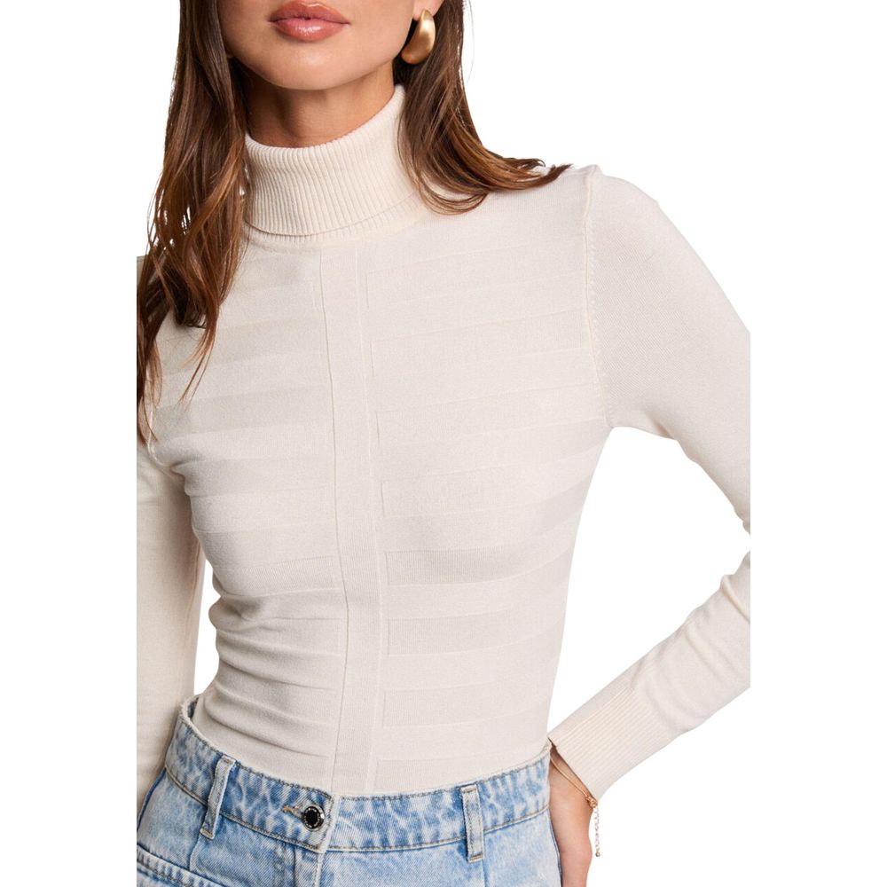 Morgan De Toi Beige Viscose Turtleneck