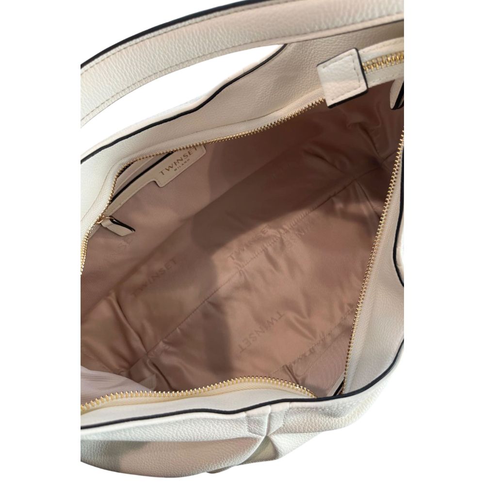 Twinset White PU Women Shoulder Bag