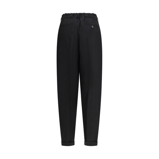 Marni Black Fleece Wool Casual Pants