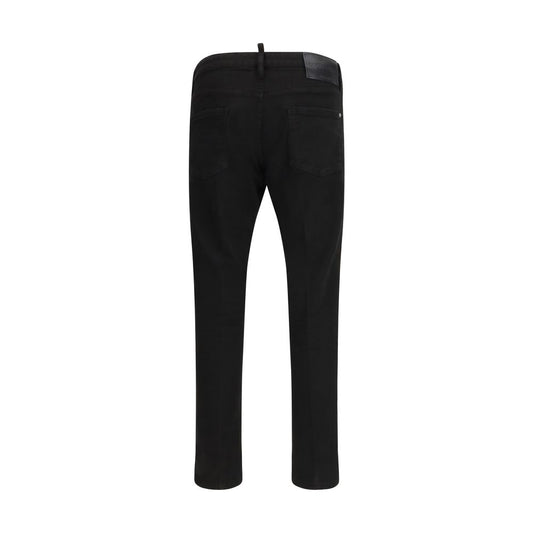 Dsquared² Black Cotton Slim Fit Jeans