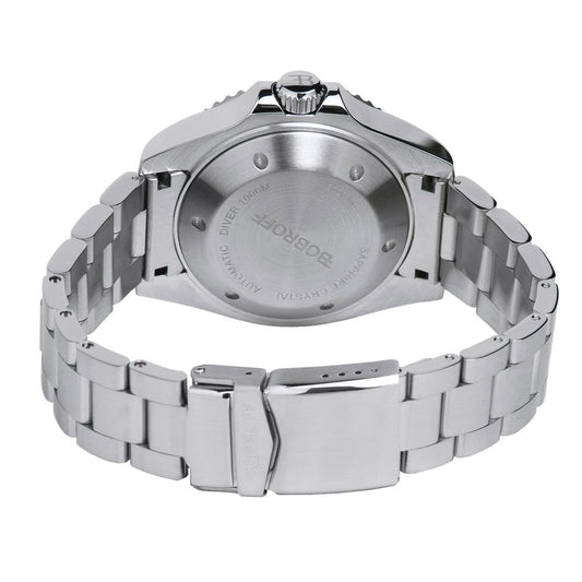 Bobroff Gray Stainless Steel Dress Watch