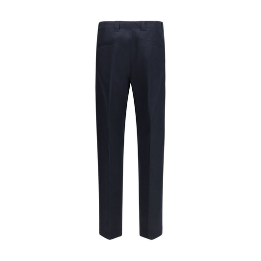 Gucci Blue Cotton Casual Pants