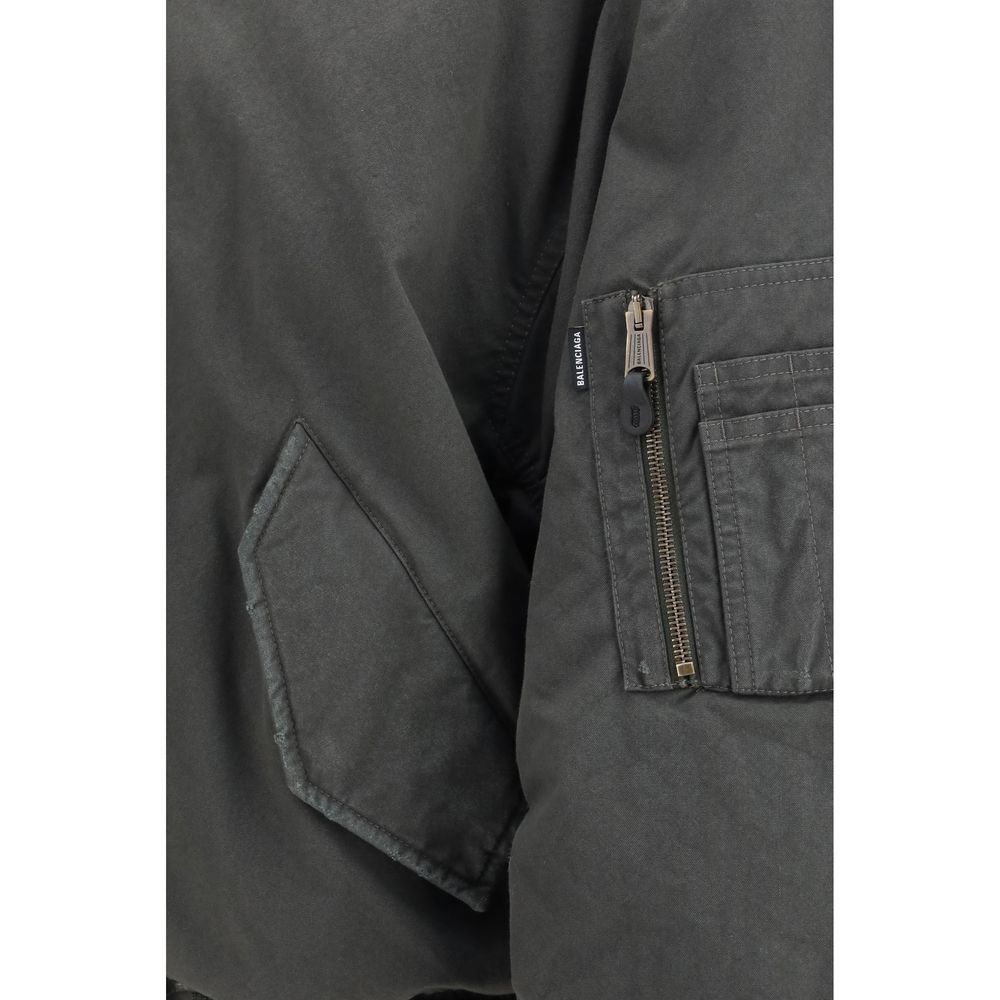 Balenciaga Gray Cotton Bomber