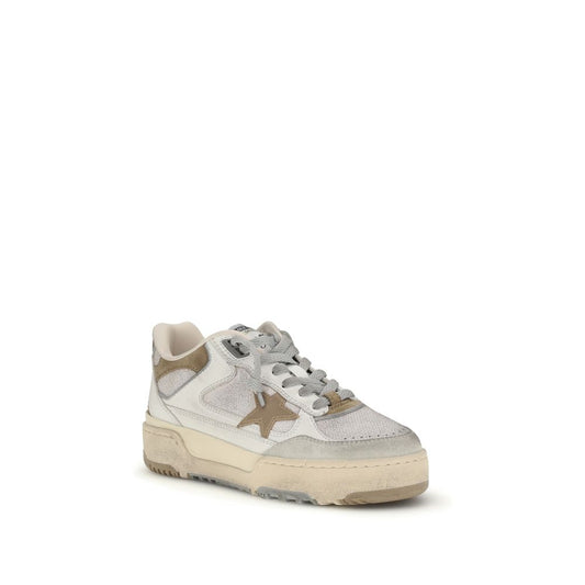 Golden Goose White Calf Leather Bos Taurus Chunky Sneakers