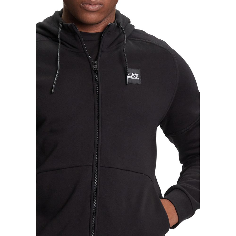 EA7 Emporio Armani Black Cotton Sweatsuit