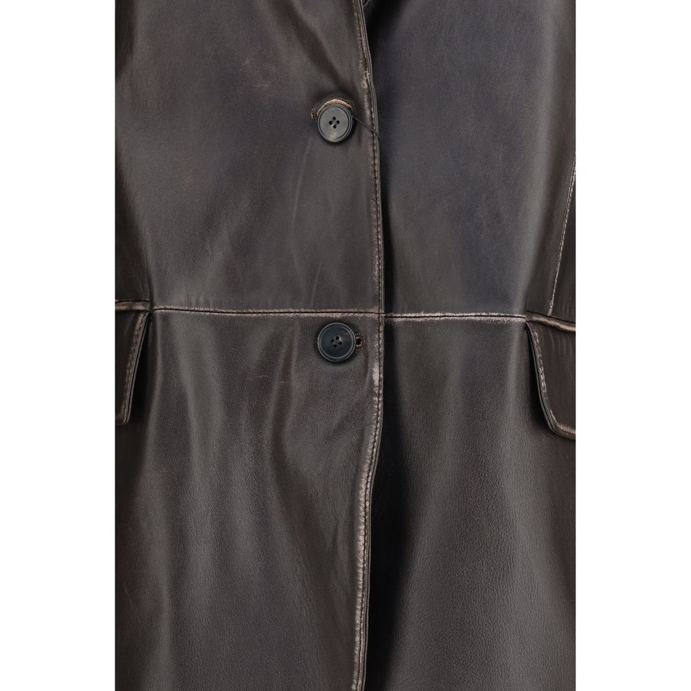 Max Mara Brown Leather Jacket