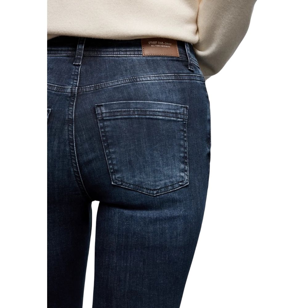 Street One Blue Cotton Skinny Jeans