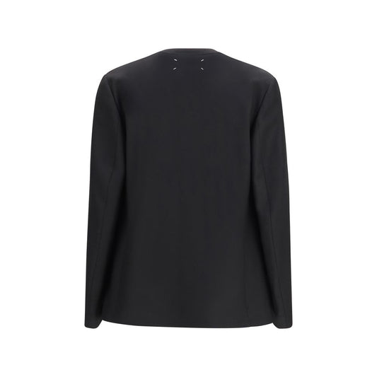 Maison Margiela Black Fleece Wool Blazer