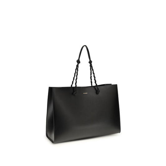 Jil Sander Black Calf Leather Bos Taurus Shoulder Bag
