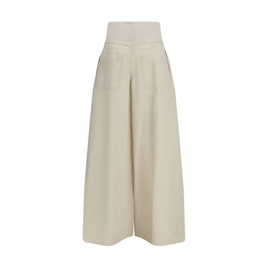 Brunello Cucinelli Beige Cotton Pants
