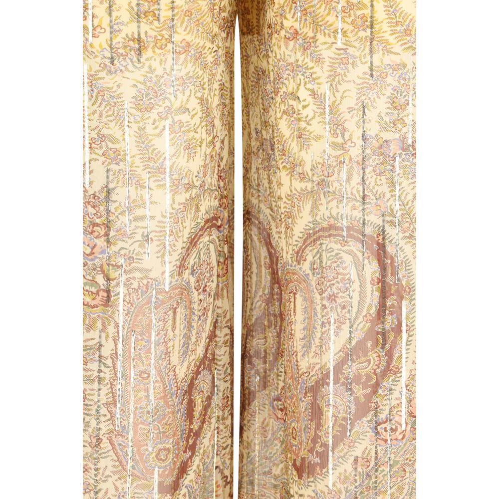 Valentino Multicolor Silk Casual Pants