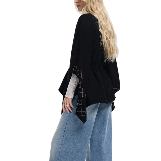 Desigual Black Viscose Cloacks