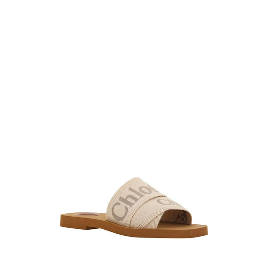 Chloé Multicolor Cotton Flat Sandals