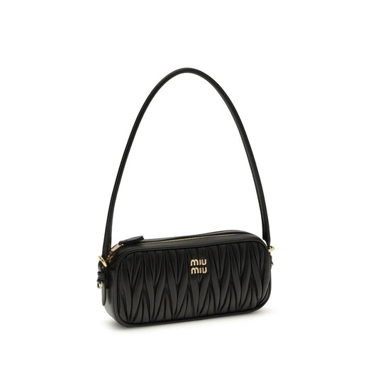 Miu Miu Black Calf Leather Bos Taurus Shoulder Bag
