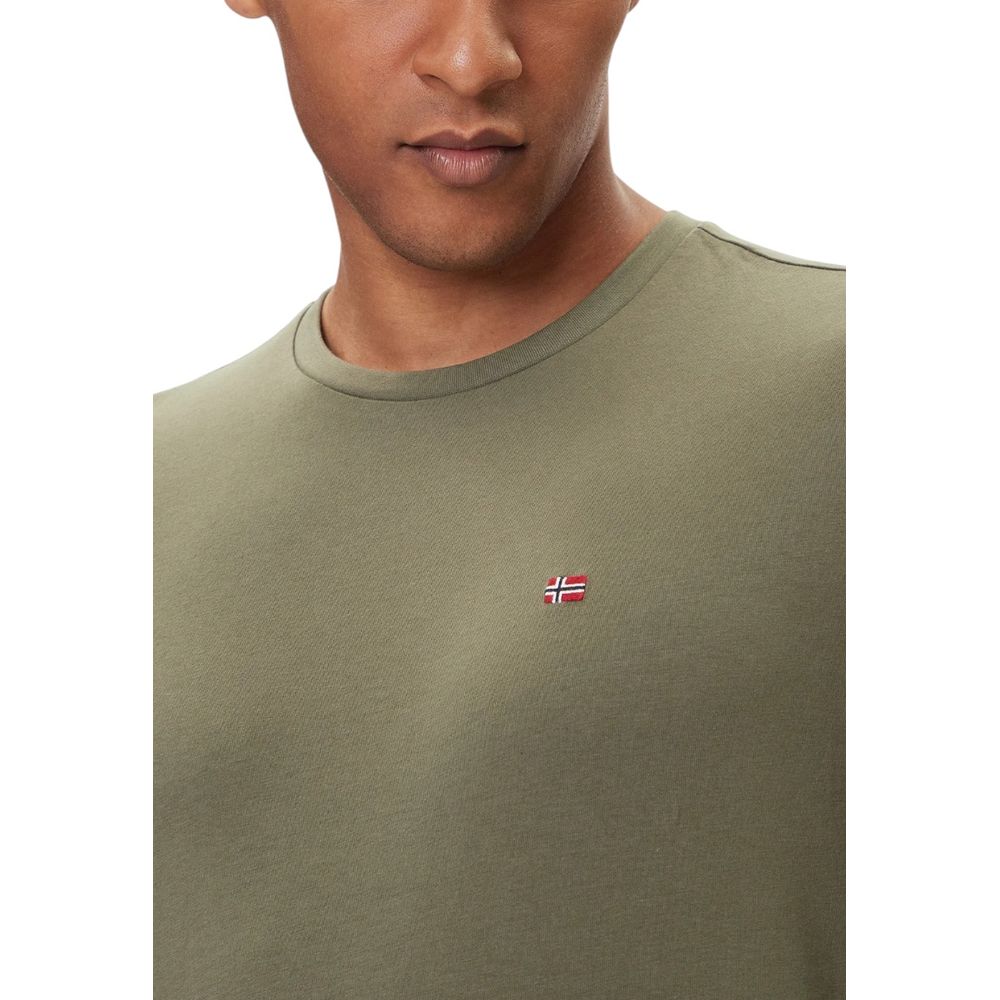 Napapijri Bicolor Cotton Long Sleeve T-Shirt