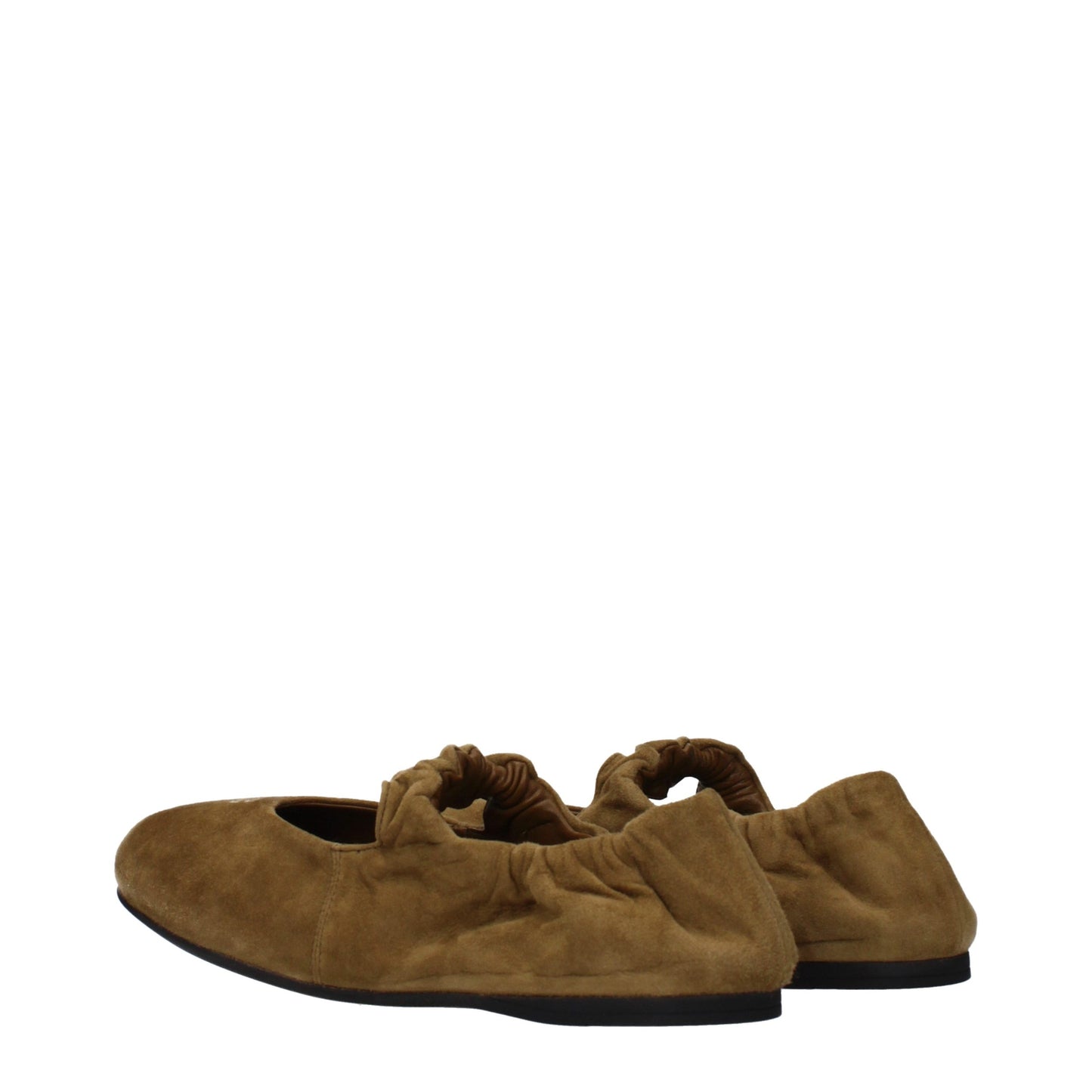 Miu Miu Green Leather Ballet Flats