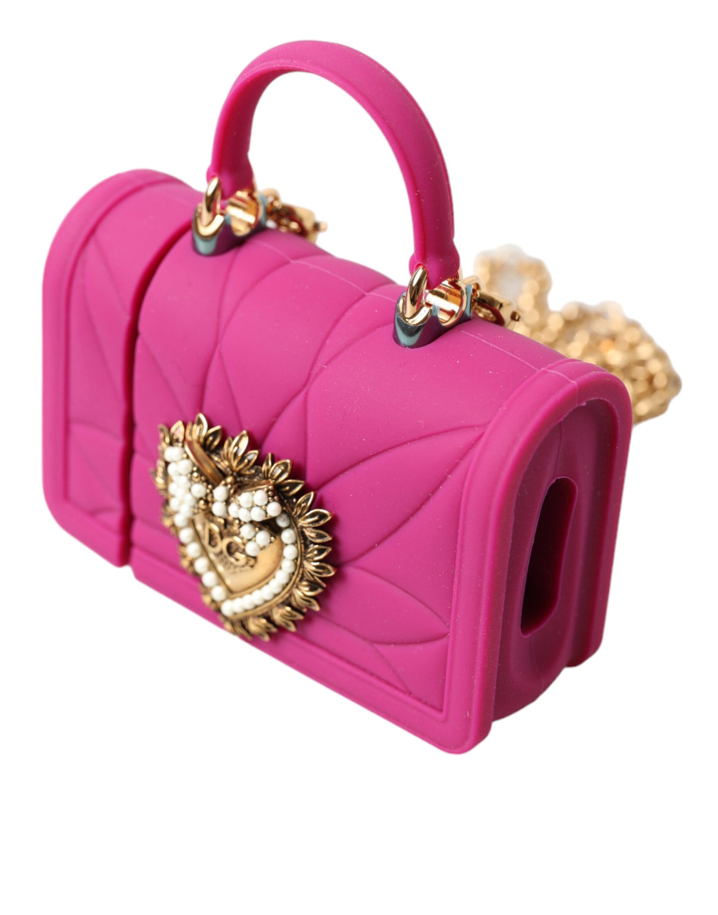 Dolce & Gabbana Gold Synthetic Airpod Holder