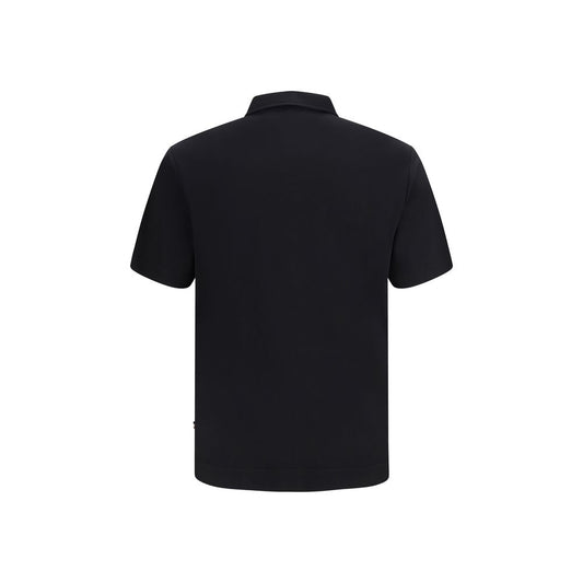 Moncler Grenoble Black Polyamide Polo Shirt