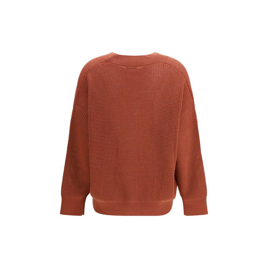 Brunello Cucinelli Orange Cashmere Cardigan