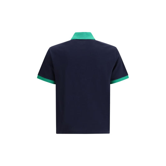 Versace Blue Cotton Polo Shirt