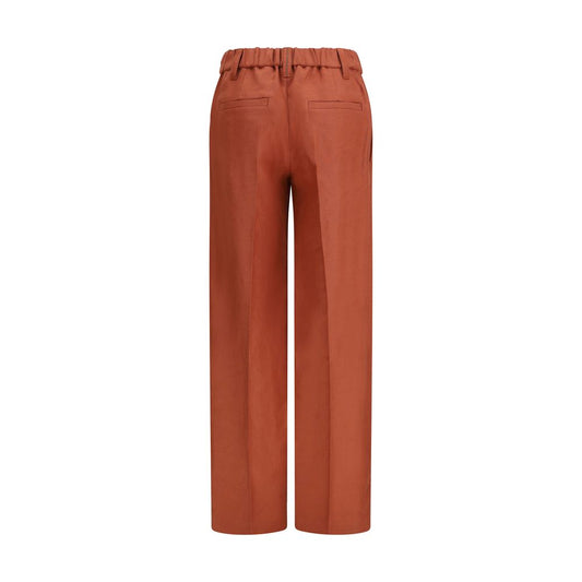 Brunello Cucinelli Multicolor Linen Casual Pants