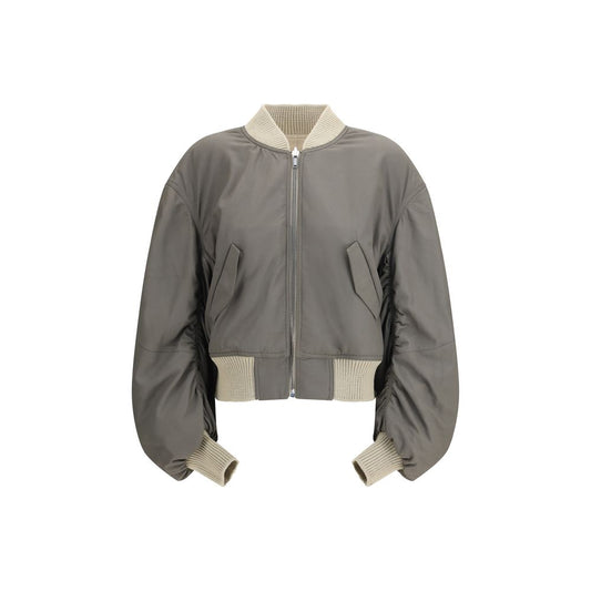 Rick Owens Beige Leather Jacket