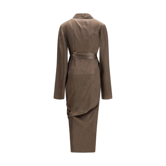 Rick Owens Brown Copper Casual Dress