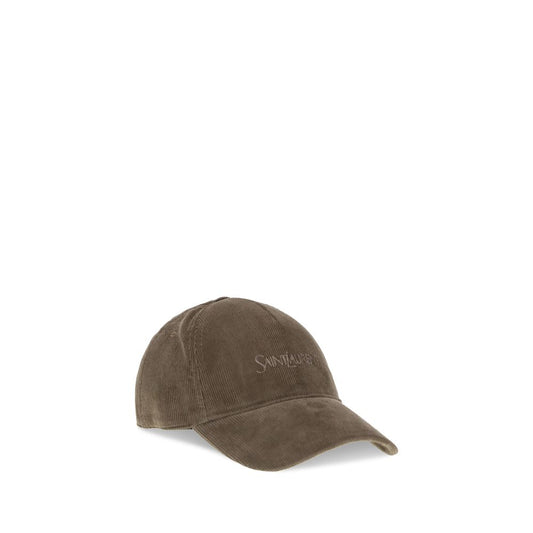 Saint Laurent Bicolor Cotton Cap (Baseball Hat)