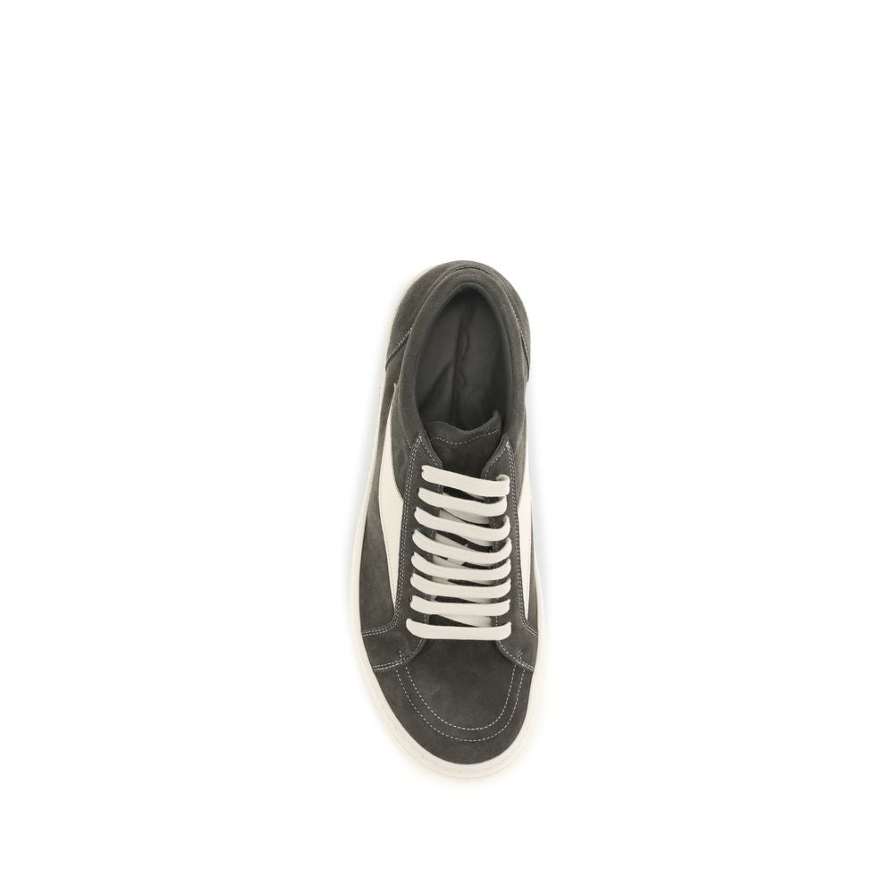 Rick Owens Black Cotton High Top Sneakers