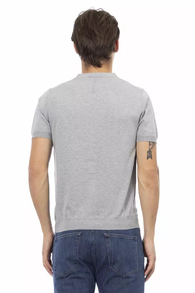 Baldinini Trend Gray Cotton Men's Sweater