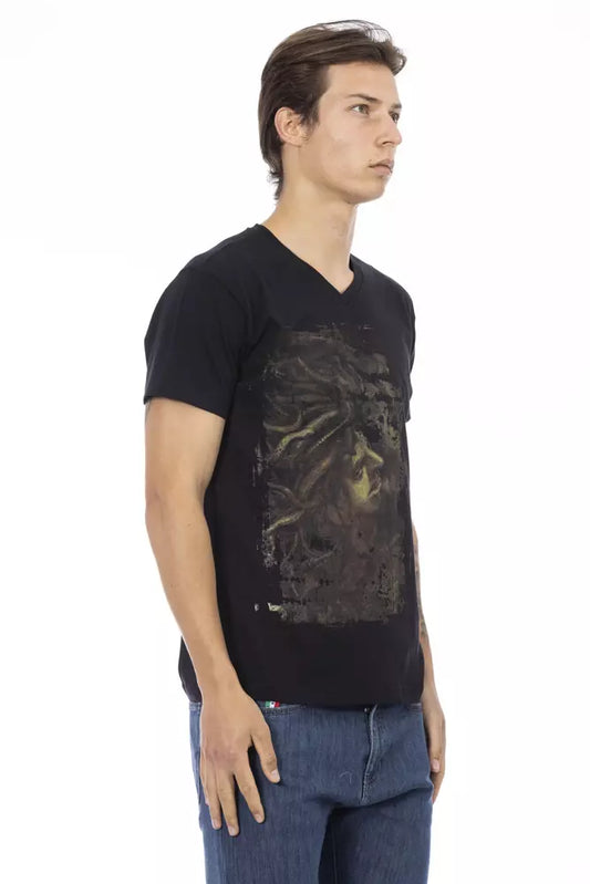 Trussardi Action Black Cotton Men's T-Shirt