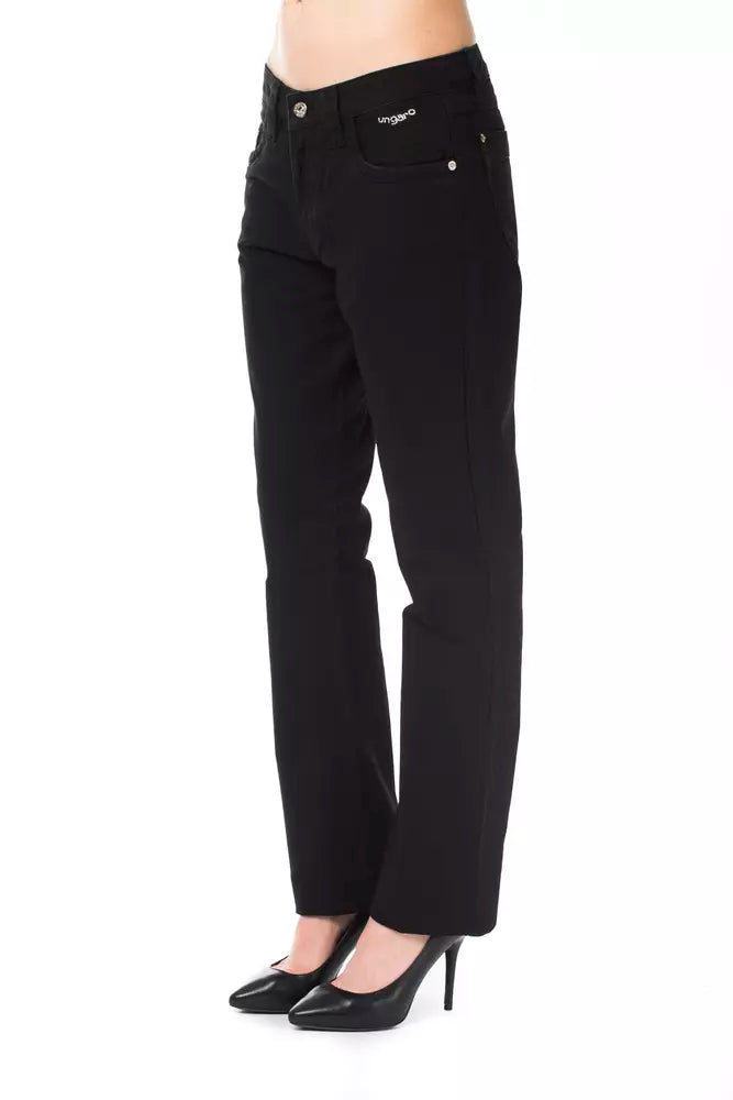 Ungaro Fever Black Cotton Women Pant