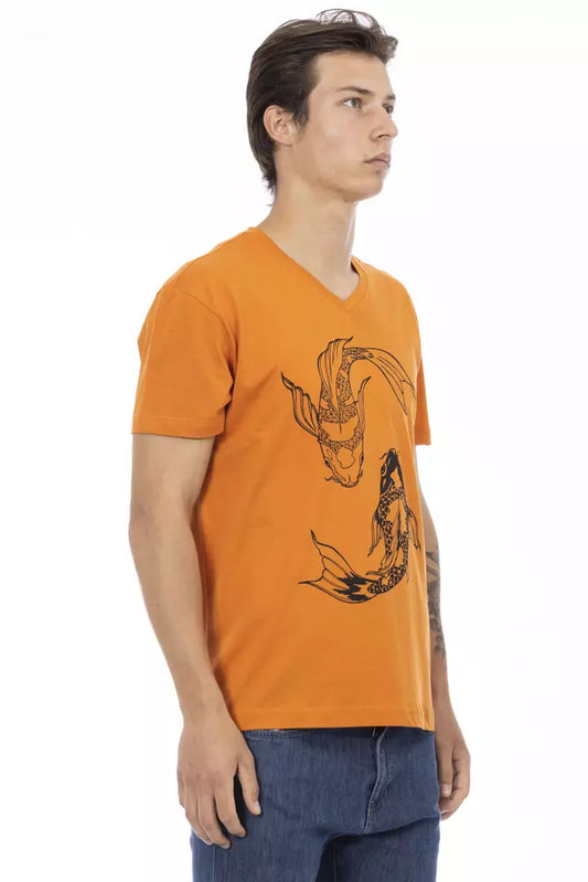 Trussardi Action Orange Cotton Men's T-Shirt